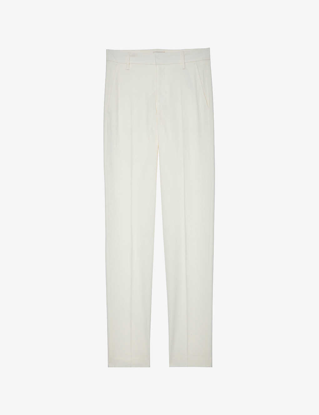 Zadig & Voltaire Zadig&voltaire Women's Craie June Tapered-leg Mid-rise Crepe Trousers