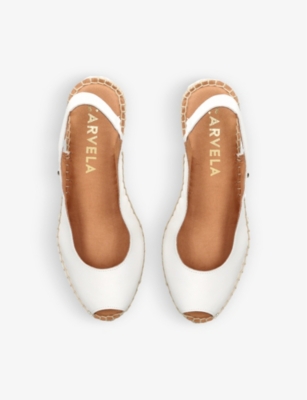 Carvela Comfort Womens White Sharan 2 Wedge-heel Leather Espadrilles In White