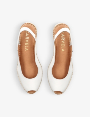 Shop Carvela Comfort Women's White Sharan 2 Wedge-heel Leather Espadrilles