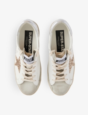 Golden Goose Superstar 10417 Star-applique Low-top Leather Trainers In White/oth