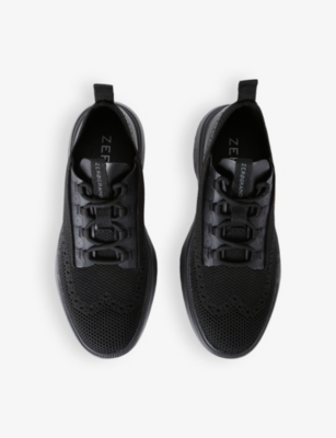 Cole Haan Mens Black Zerøgrand Work From Anywhere Stitchlite Knitted Oxford Shoes Eur 41 / 7 Uk In Black