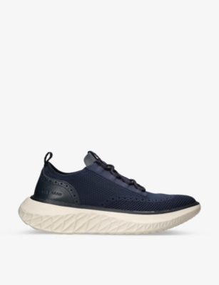 COLE HAAN: Stitchlite chunky-sole knitted low-top trainers