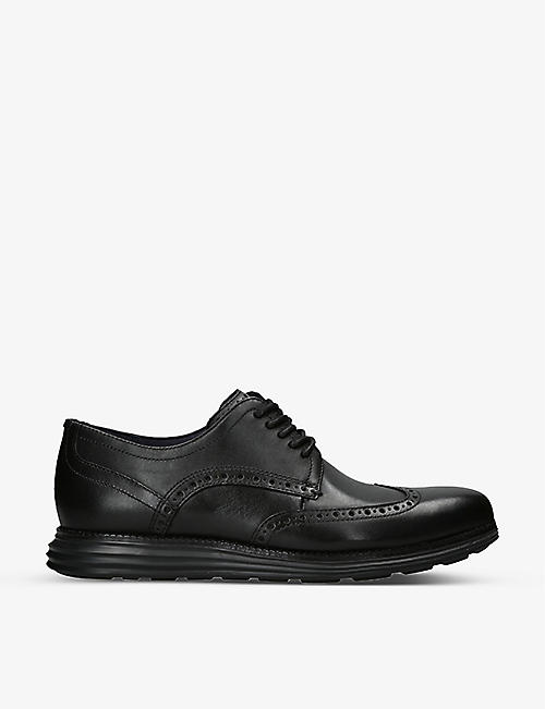 COLE HAAN: Grand Wing leather derby shoes