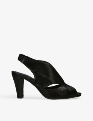 Carvela Comfort Arabella Cut-out Leather Sandals In Blk/other