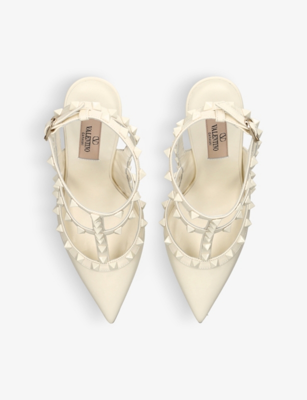 Rockstud 100 T-Bar Leather Heeled Courts