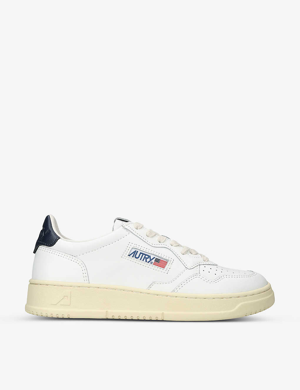 Shop Autry Womens White/oth Medalist Low-top Leather Trainers