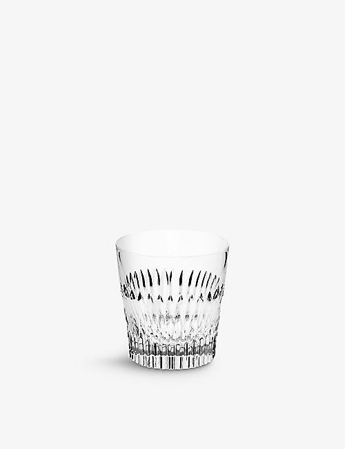 RICHARD BRENDON: Prism Double Old Fashioned crystal-cut tumbler 8.9cm