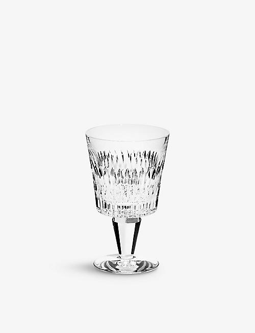 RICHARD BRENDON: Prism crystal-cut goblet glass 14cm