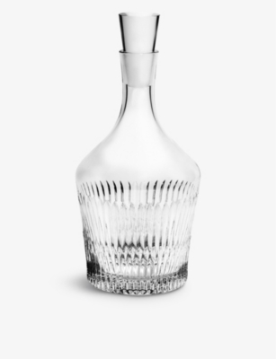 RICHARD BRENDON: Prism crystal-cut decanter 29.5cm