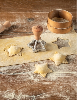 MARCATO: Star-shape ravioli wood and aluminium stamp