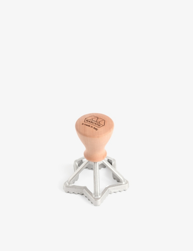 Star-shape ravioli wood and aluminium stamp