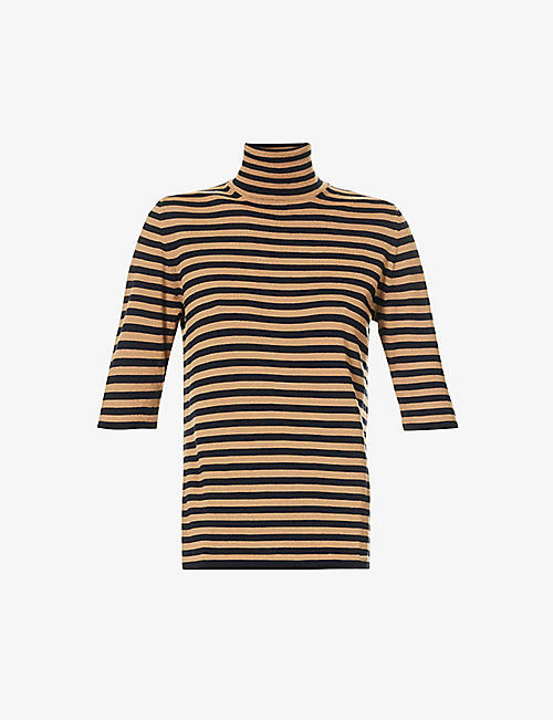 MAX MARA: Ubicato striped wool knitted top