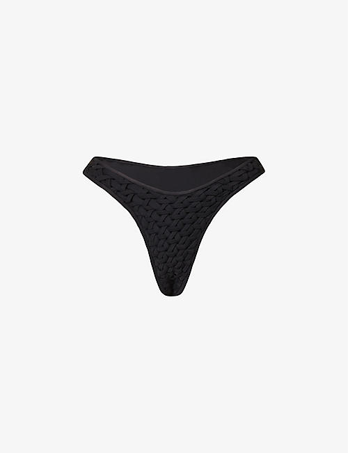 ISA BOULDER: Openweave high-rise bikini bottoms