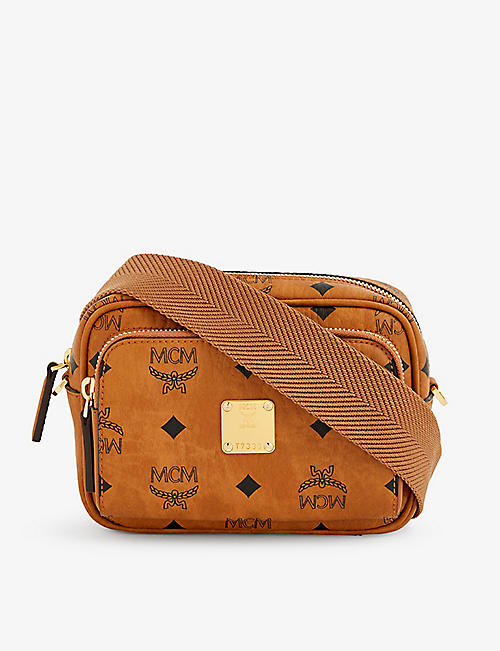 MCM: Aren coated-canvas and leather cross-body bag