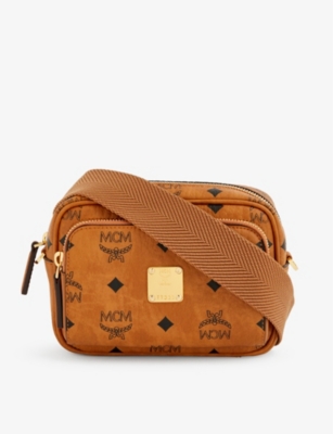 MCM - Aren coated-canvas and leather cross-body bag