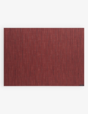 Chilewich Cranberry Rectangle-shape Woven Bamboo Placemat 36cm X 48cm -