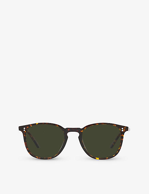 OLIVER PEOPLES: OV5491SU Finley rectangle-frame tortoiseshell acetate sunglasses