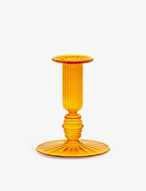 ANNA + NINA: Liquid Gold glass candle holder 11cm