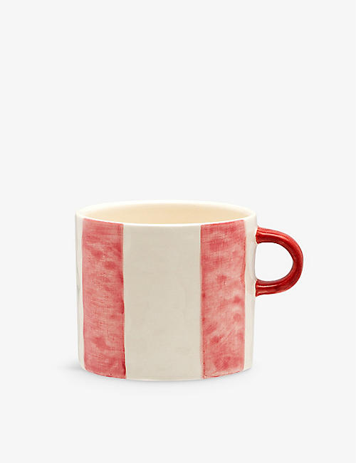 ANNA + NINA: Striped posy ceramic mug 10cm