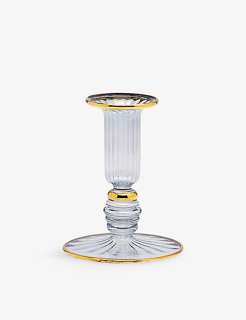 ANNA + NINA: Golden Sky glass candle holder 11cm