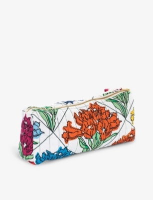 ANNA + NINA: Mallow floral-print organic-cotton pouch