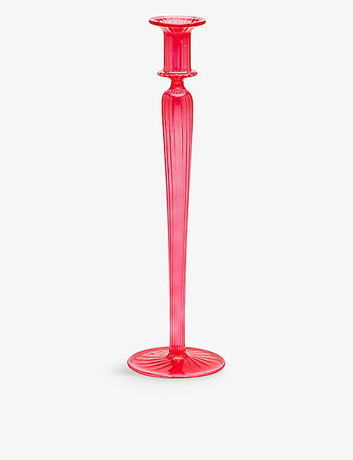 ANNA + NINA: Peony glass candle holder 33cm