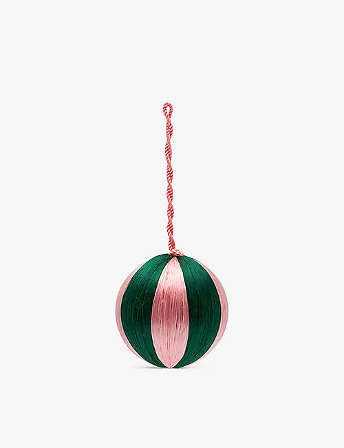 ANNA + NINA: Corded small stripe Christmas decoration 6cm