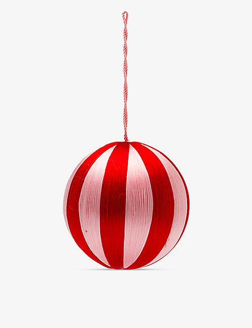 ANNA + NINA: Corded big stripe Christmas decoration 15cm