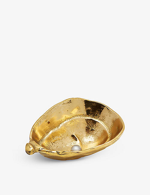 ANNA + NINA：牡蛎形状黄铜饰品盘