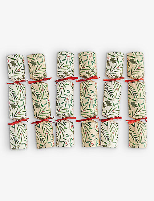 SELFRIDGES EDIT: Rustic Foliage pack of six Christmas crackers