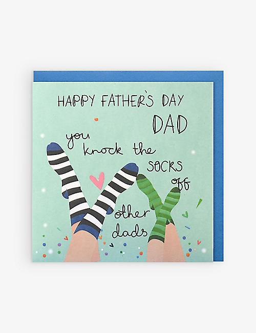 BELLY BUTTON DESIGNS: You Knock The Socks Off Other Dad's Father's Day card 13cm x 13cm