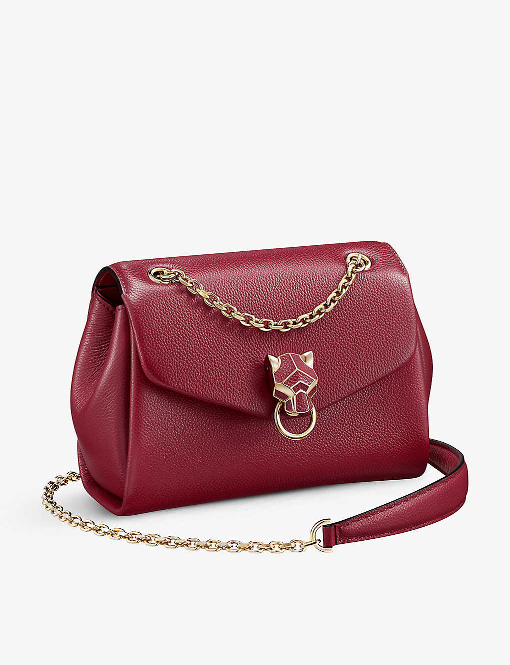 Cartier Womens Red Panthere De Bag Chain Bag