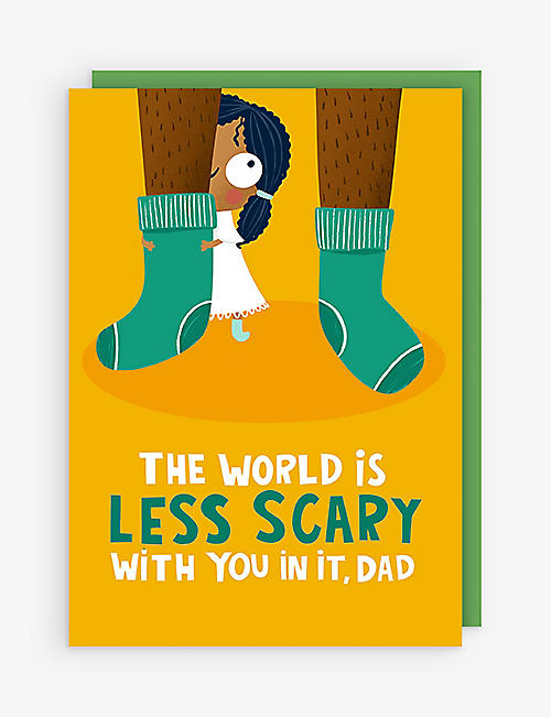 LUCY MAGGIE: Less Scary graphic-print greetings card 13cm x 18cm