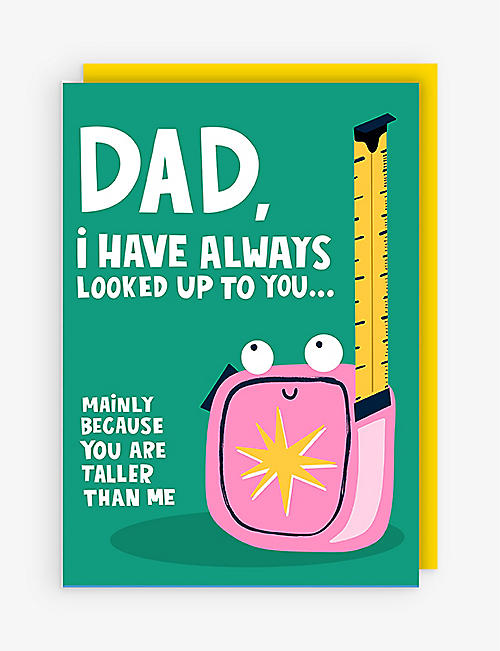 LUCY MAGGIE: Taller graphic-print greetings card 13cm x 18cm