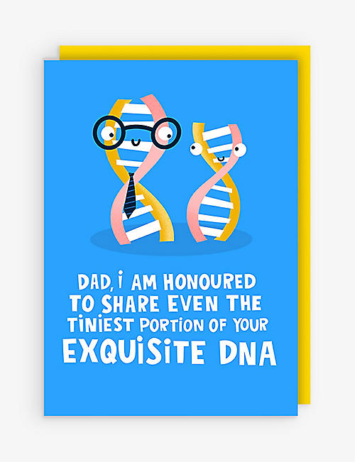 LUCY MAGGIE: Exquiste Dna graphic-print greetings card 13cm x 18cm