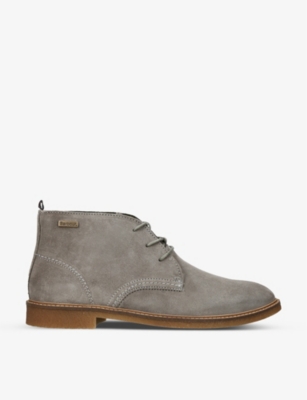 BARBOUR: Sonoran brand-plaque suede desert boots