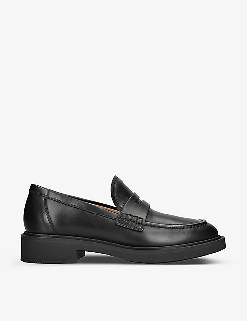 GIANVITO ROSSI: Harris leather loafers