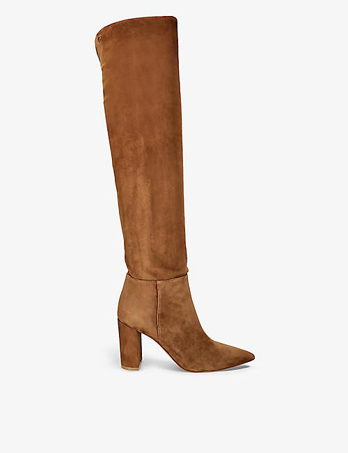 GIANVITO ROSSI: Piper 85 suede heeled boots