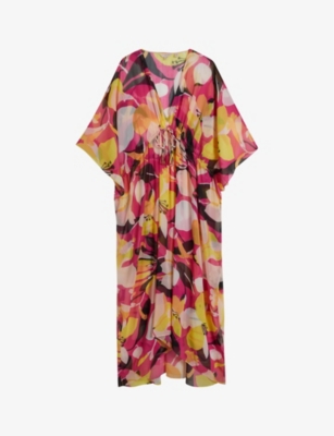 TED BAKER: Lucenaa abstract-print woven maxi dress