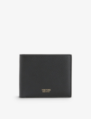 TOM FORD: Brand-print bi-fold leather wallet