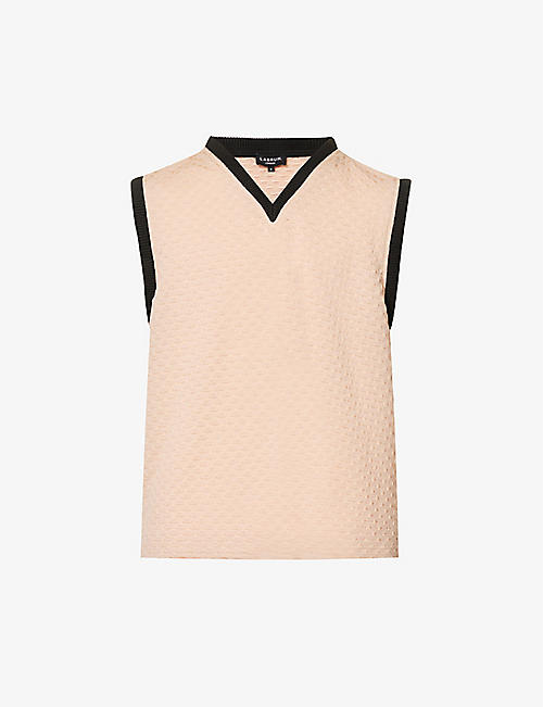 LABRUM LONDON: Freedom V-neck relaxed-fit woven vest