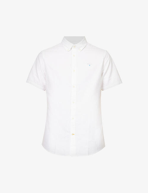 BARBOUR: Oxtown brand-embroidered cotton shirt