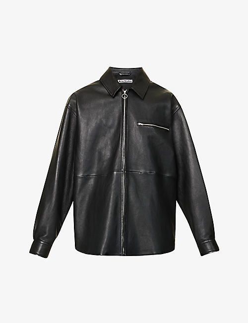 ACNE STUDIOS: Letito spread-collar leather jacket