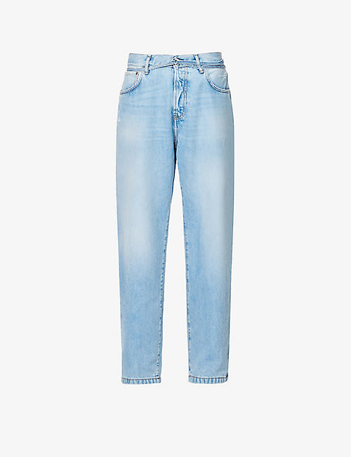 ACNE STUDIOS: 1991 Toj faded-wash relaxed-fit wide-leg denim jeans