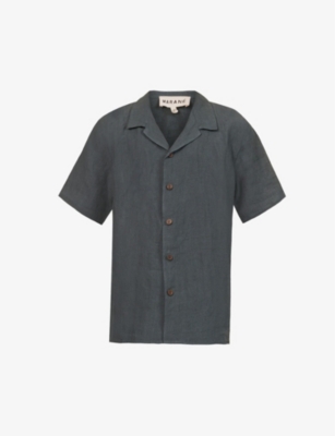 MARANE - Camp-collar short-sleeved boxy-fit cotton and silk-blend shirt ...