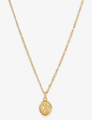 Edge Of Ember Womens Gold Victoria Coin 18ct Yellow Gold-plated Recycled Sterling-silver Pendant Nec