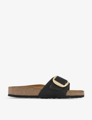 Birkenstock Madrid Big Buckle Mules In Black