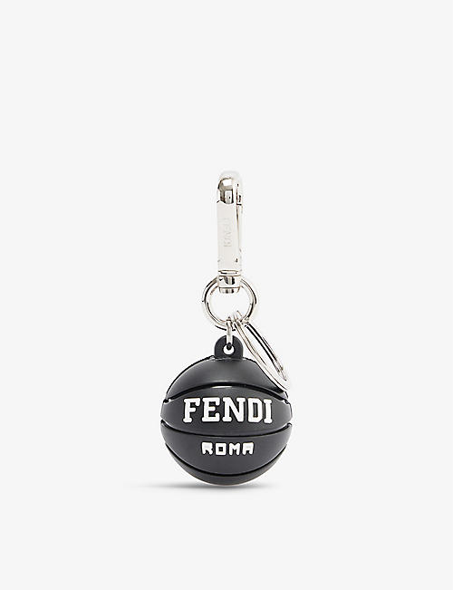 FENDI: Basketball logo-print plastic keyring