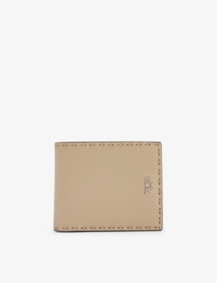 logo-plaque folded cardholder, FENDI