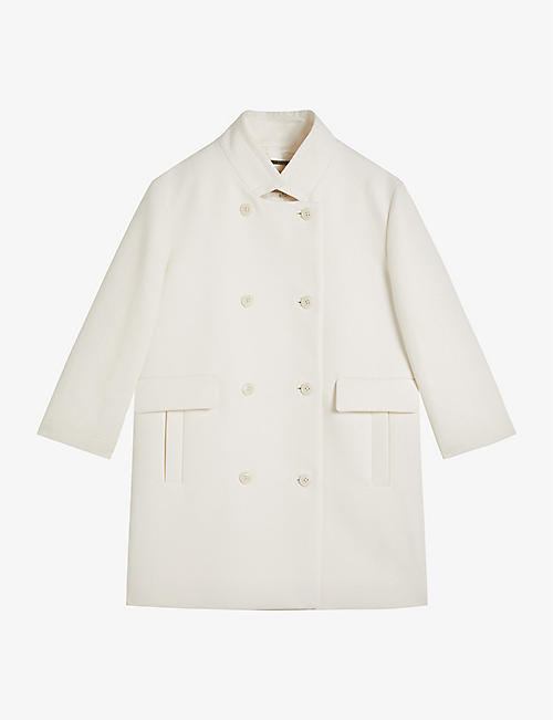 TED BAKER: Maisunn double-breasted cotton jacket